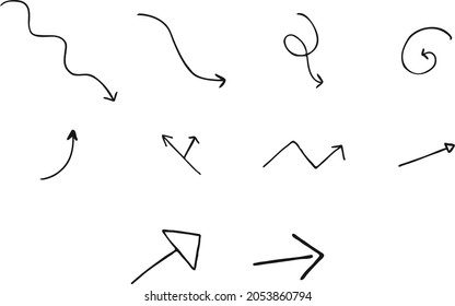 hand drawn arrows vector illustration