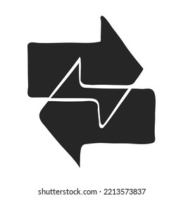 Handgezeichnete Pfeiltasten, Vektorgrafik