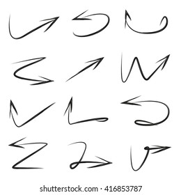 hand drawn arrows vector illustration