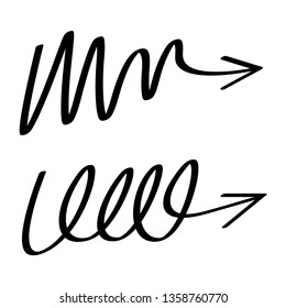 hand drawn arrows vector set