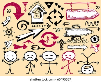 Hand drawn arrows. Visit my portfolio for big collection of doodles