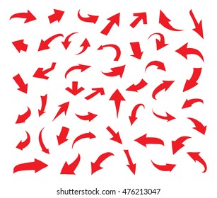 Hand drawn arrows.Vector arrows set.