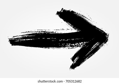 Hand drawn arrow.Vector grunge arrow.