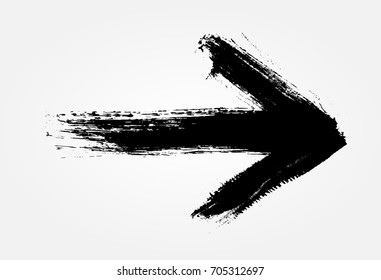 Hand drawn arrow.Vector grunge arrow.