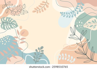 Hand drawn art background design. Template banner and cover.