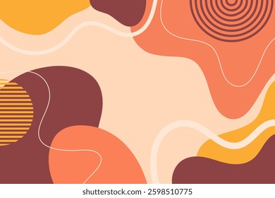Hand drawn art background design. Template banner and cover.
