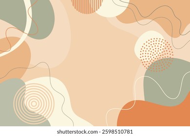 Hand drawn art background design. Template banner and cover.