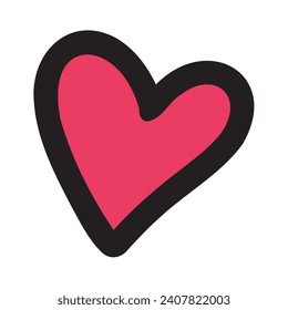 Hand drawn art of heart