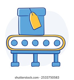 HAnd drawn Artifact Management Icon Showing Build Storage and Software Versioning.