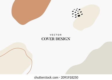 Dibujaron diseños artísticos de fondo a mano. Ilustración vectorial contemporánea moderna de moda. Cada fondo está aislado. Color del pastel