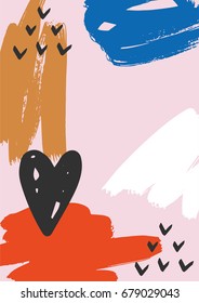 Hand drawn artistic background. Vector illustration.
