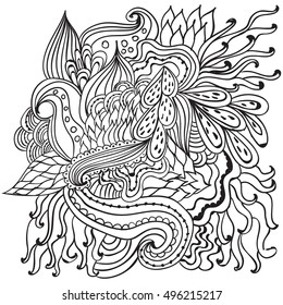 Coloring Pages Adults Henna Mehndi Doodles Stock Vector (Royalty Free ...