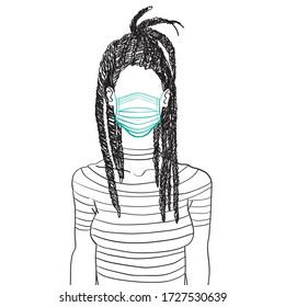 Silhouette Dreadlocks Images Stock Photos Vectors Shutterstock