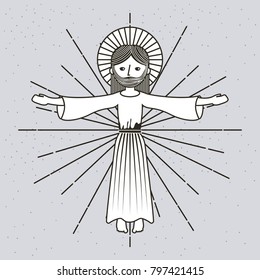 hand drawn ascension jesus christ image