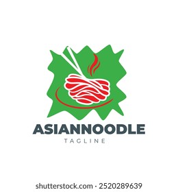 Hand drawn asian food food logo design