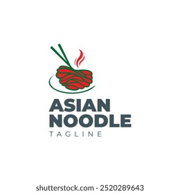 Hand drawn asian food food logo design