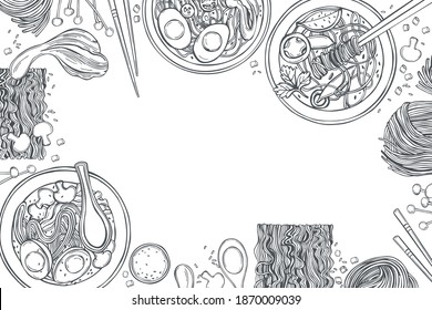 Noodles Sketch Images, Stock Photos & Vectors | Shutterstock