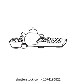 Hand Drawn Asian Traditional Food Icon
