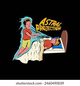 Hand drawn astral projection experience