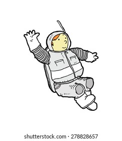 hand drawn astronaut