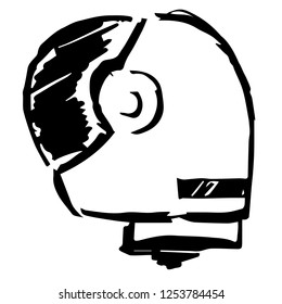 Hand Drawn Astronaut Spaceman Science Technology Travel Cartoon for Graphic Design, Shirt, Background, Logo, Icon and Template. Vector Illustration EPS10