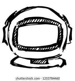 Hand Drawn Astronaut Spaceman Science Technology Travel Cartoon for Graphic Design, Shirt, Background, Logo, Icon and Template. Vector Illustration EPS10