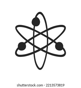 Hand drawn Atom structure vector illustration