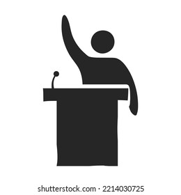 Hand drawn Auctioneer vector illustration