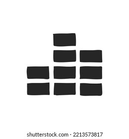 Hand drawn Audio file vector illustration