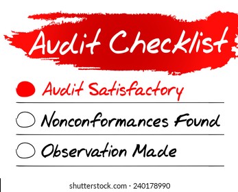 Hand drawn Audit Checklist, vector business concept