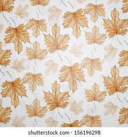 Hand Drawn Autumn Background. Vector Illustration. Eps 10.