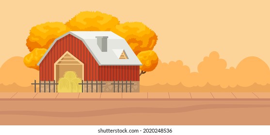 Fondo de otoño dibujado a mano. Ilustración vectorial