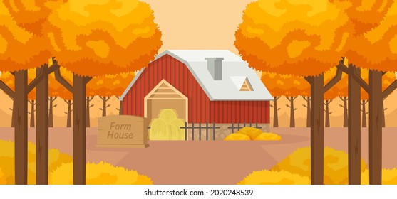 Hand drawn autumn background. Vector Illustration