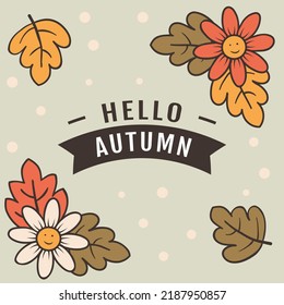 Hand drawn autumn banner. - Vector.