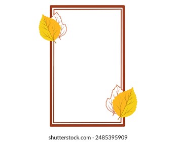Hand Drawn Autumn Leaf Line Art Illustration
