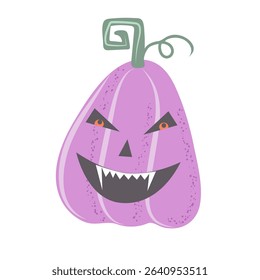 Hand drawn autumn pumpkin symbol. Autumn Vegetable harvest. Element for Halloween or Thanksgiving decorative design. Vector illustration.