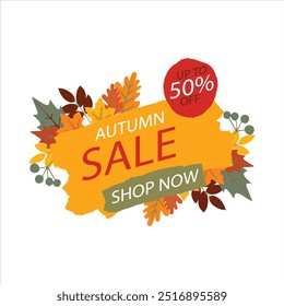 hand drawn autumn sale background