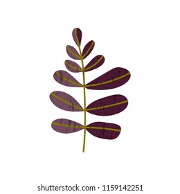 Hand drawn Autumn seasons holiday doodle with green leaf isolated on white. Vector illustration for banners, greeting cards, posters