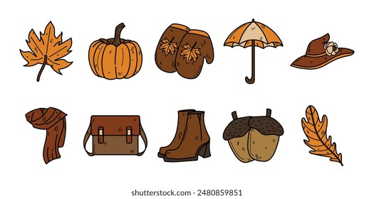 Hand Drawn Autumn Set Collection