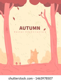 Hand drawn autumn  . Autumn  vector illustration