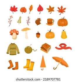 Hand drawn Autumn Vibes Set Collection