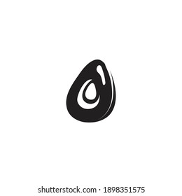 hand drawn avocado logo icon design with cartoon style and white background 