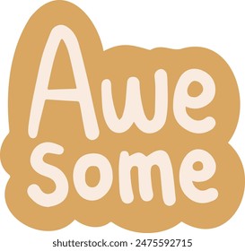 Hand Drawn Awesome Positive Affirmation Sticker