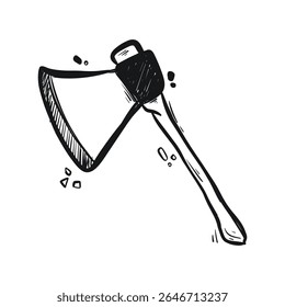 Handgezeichnete Axe-Symbol-Illustration