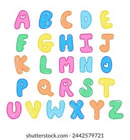 Hand drawn A-Z alphabet letters for font, typography, text, icon, logo, print, social media post, ads, card, stickers, tattoo, cute clip arts, sign, symbol, pattern, fabric, clothing, education book