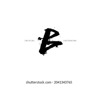 Hand drawn b letter font calligraphy style for decorative, poster, card, baccground, logo.