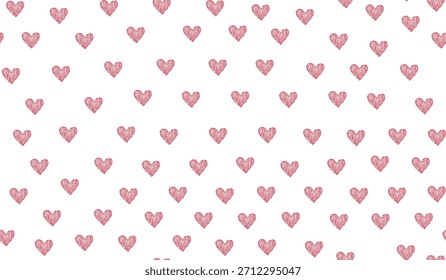 Hand drawn baby heart pattern.Red and white, newborn baby dresses, baby gift poster and background