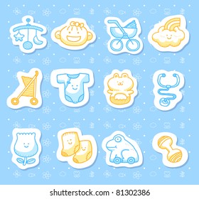Hand drawn baby icons
