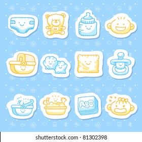 Hand drawn baby icons