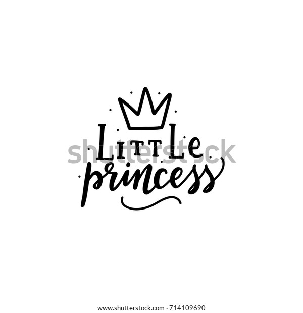 手書きの赤ん坊の文字と王冠を持ち 印刷 繊維 ポスター カード T